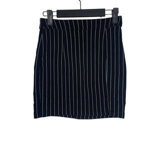 Garage Womens Skirt Size XXS Black White Pinstriped Unlined Casual Wear